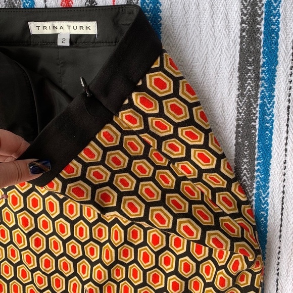 Trina Turk pencil Skirt Geo Print - Picture 5 of 6